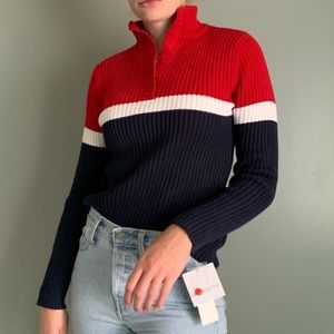 Red White and Blue Striped Sweater